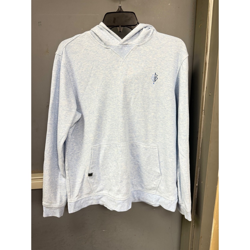 Turtleson Mens Performance Pullover Hoodie Light Blue Heathered Size Medium